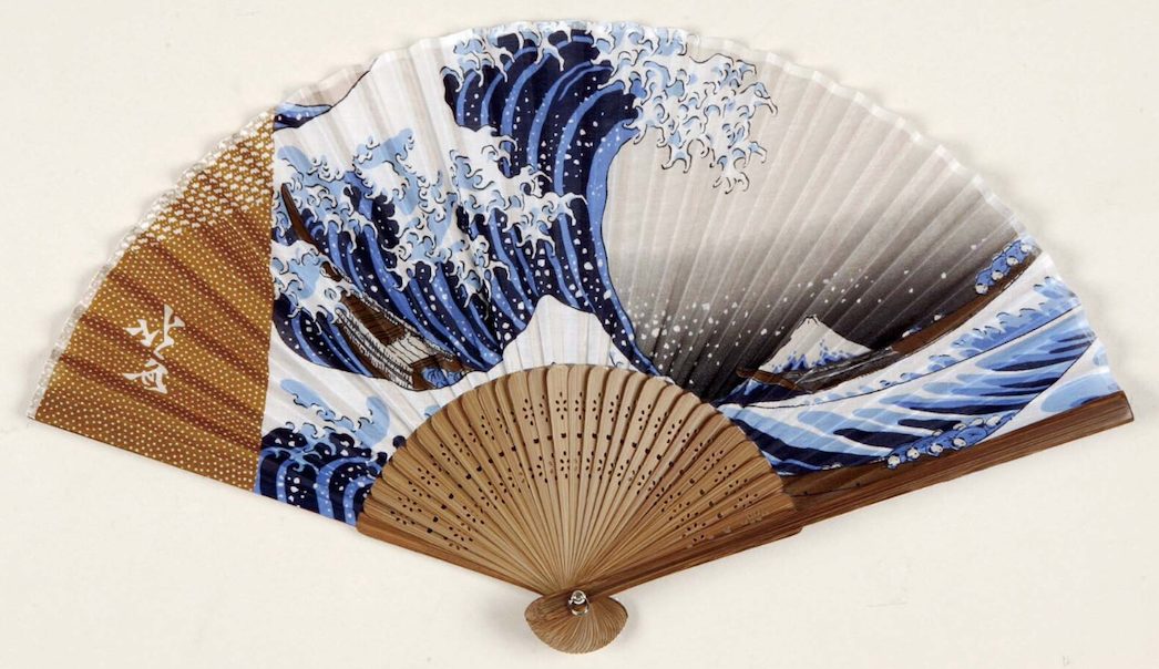 Cotton & bamboo fan - The Great Wave