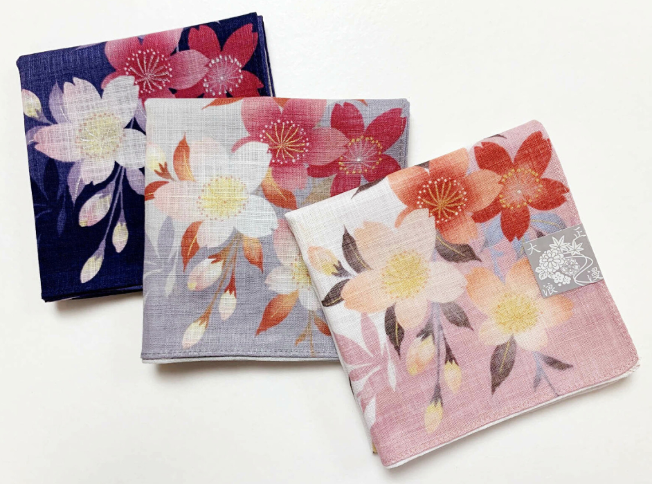 Cotton handkerchief - Cherry blossom (3 colors)