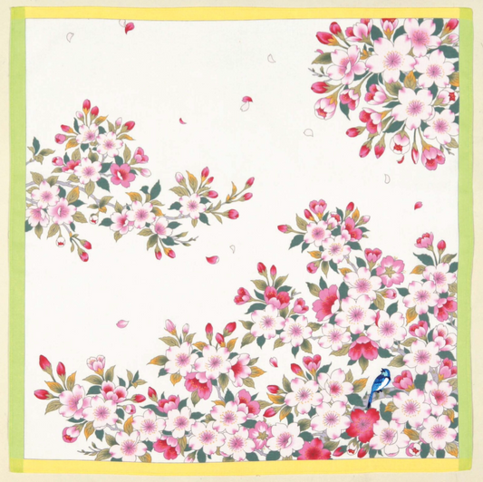 Cotton handkerchief - Sakura  + oriole (2 colors)