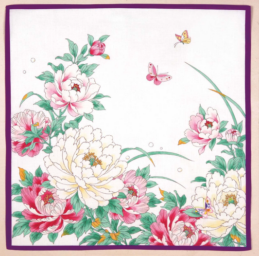 Cotton handkerchief - Peony (2 colors)