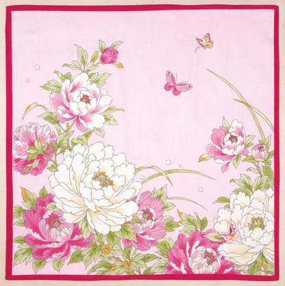 Cotton handkerchief - Peony (2 colors)