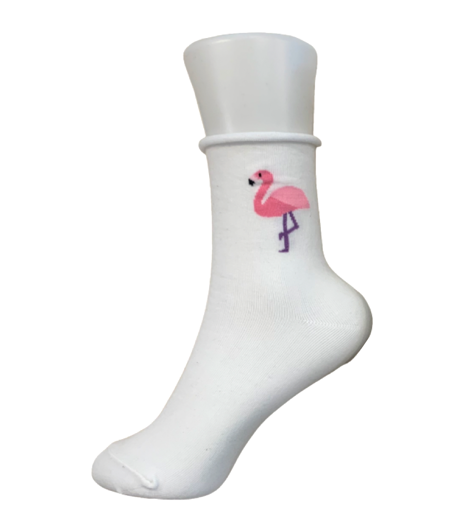 Women's cotton blend no-band socks - Animal (3 designs)