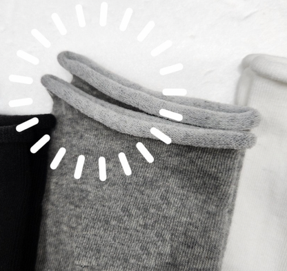 Women's cotton blend no-band socks (3 colors)