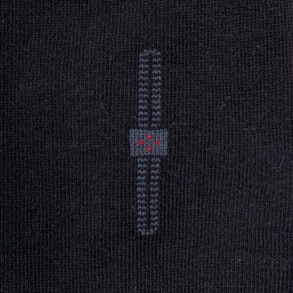 Men's cotton blend dress socks - Black (7 designs)