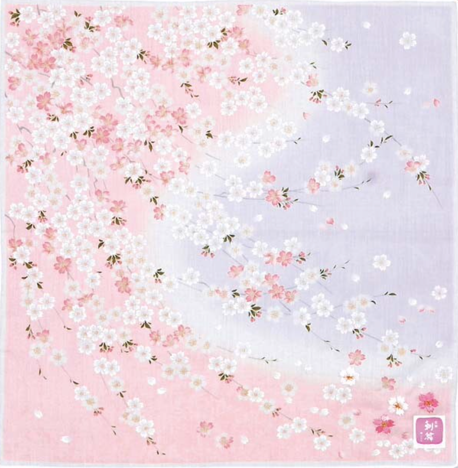 Cotton handkerchief - Cherry blossom (3 colors)