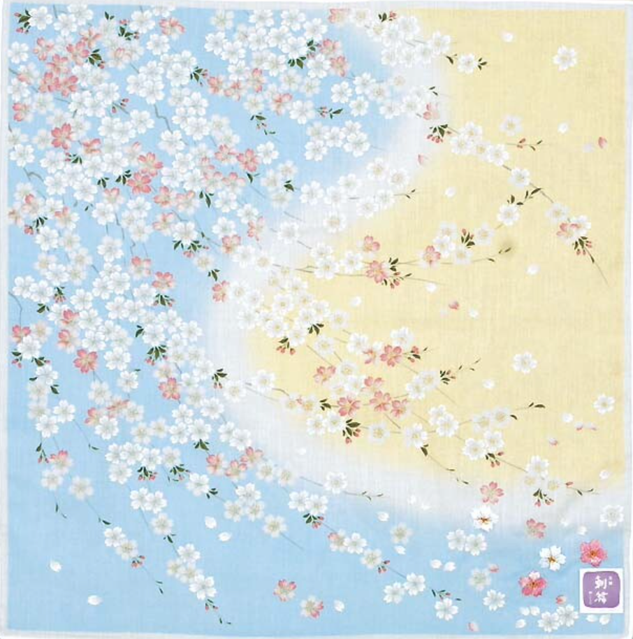 Cotton handkerchief - Cherry blossom (3 colors)