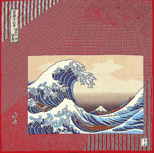 Cotton handkerchief - The Great Wave (3 colors)