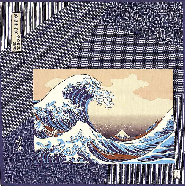 Cotton handkerchief - The Great Wave (3 colors)