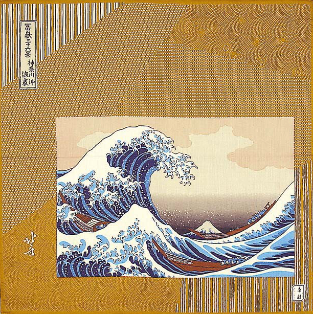 Cotton handkerchief - The Great Wave (3 colors)