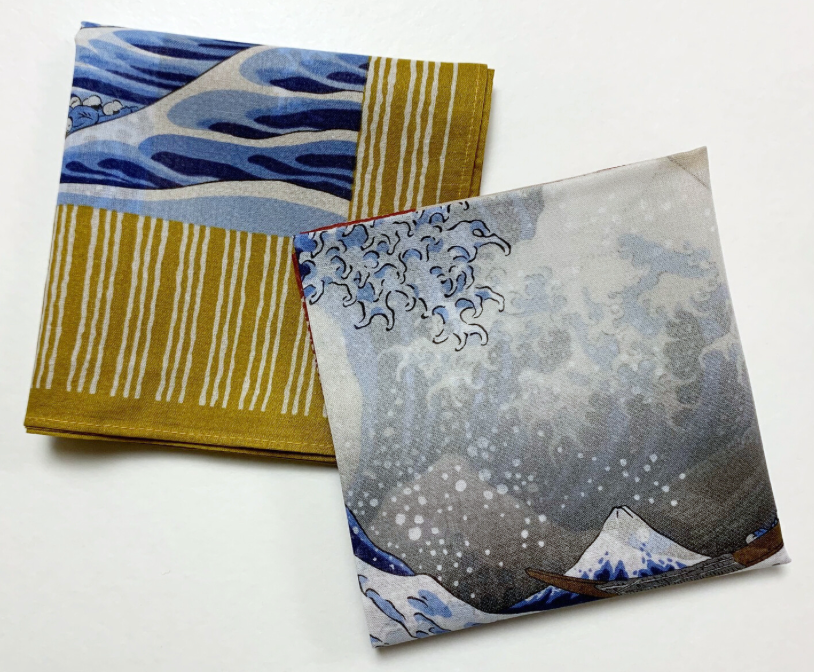 Cotton handkerchief - The Great Wave (3 colors)