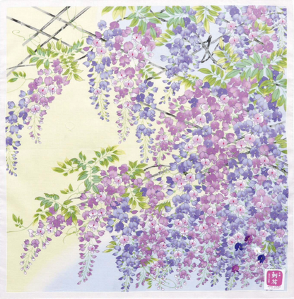 Cotton handkerchief - Wisteria trellis (3 colors)