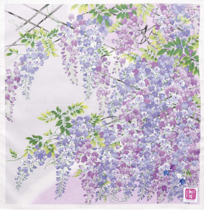 Cotton handkerchief - Wisteria trellis (3 colors)