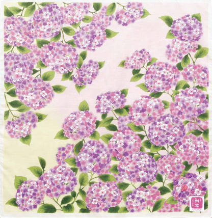 Cotton handkerchief - Hydrangea (3 colors)